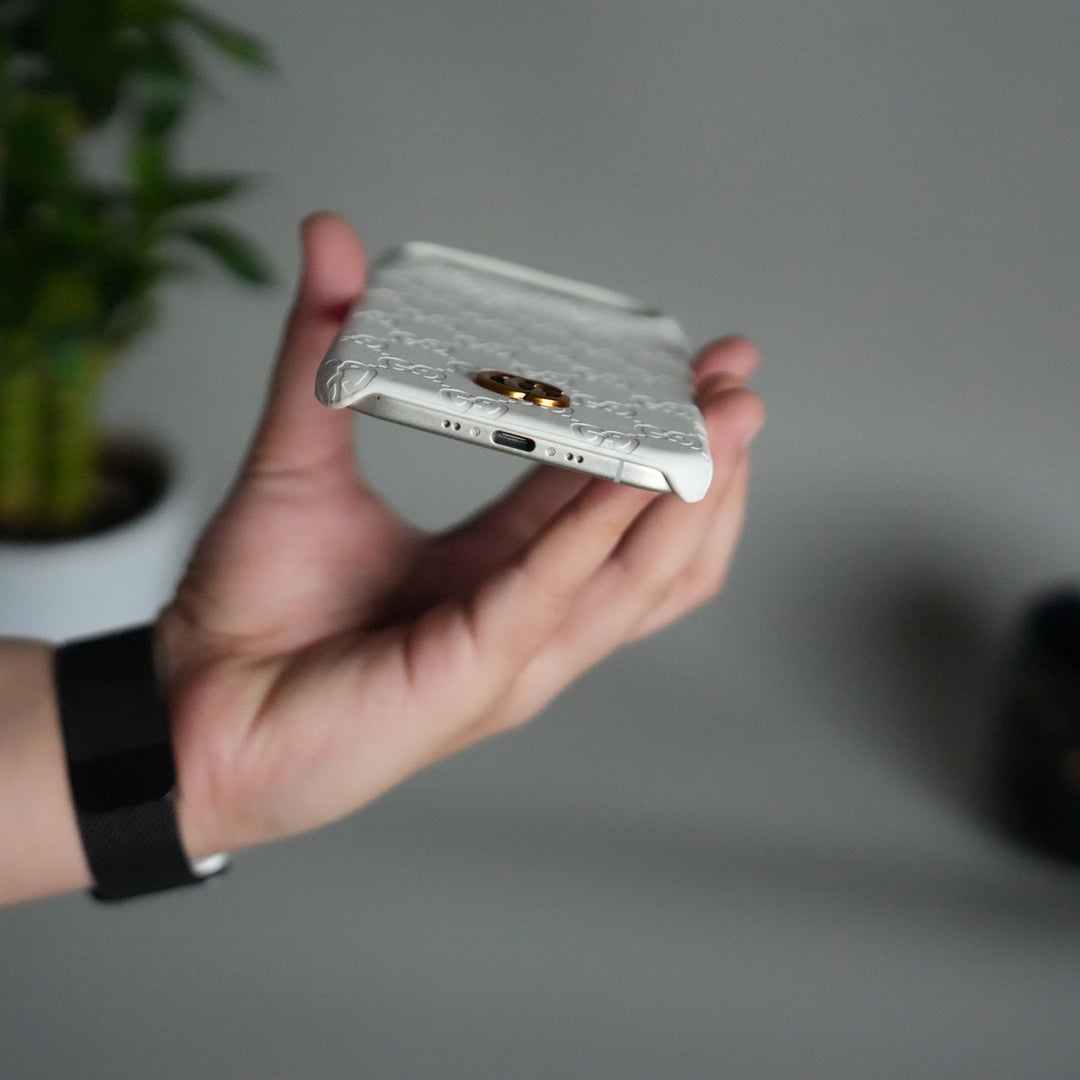 iPhone 17 Air Luxury GG Fashion Leather Brand Case Cover