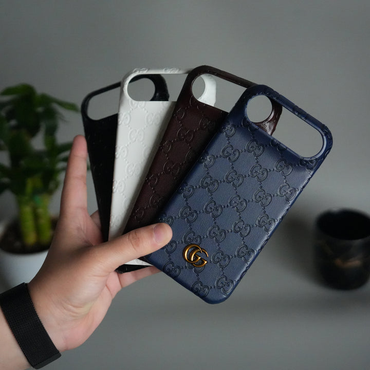 iPhone 17 Air Luxury GG Fashion Leather Brand Case Cover