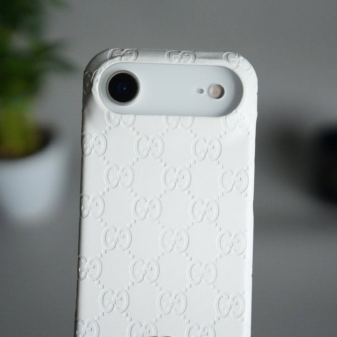 iPhone 17 Air Luxury GG Fashion Leather Brand Case Cover