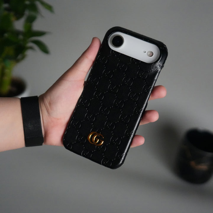 iPhone 17 Air Luxury GG Fashion Leather Brand Case Cover