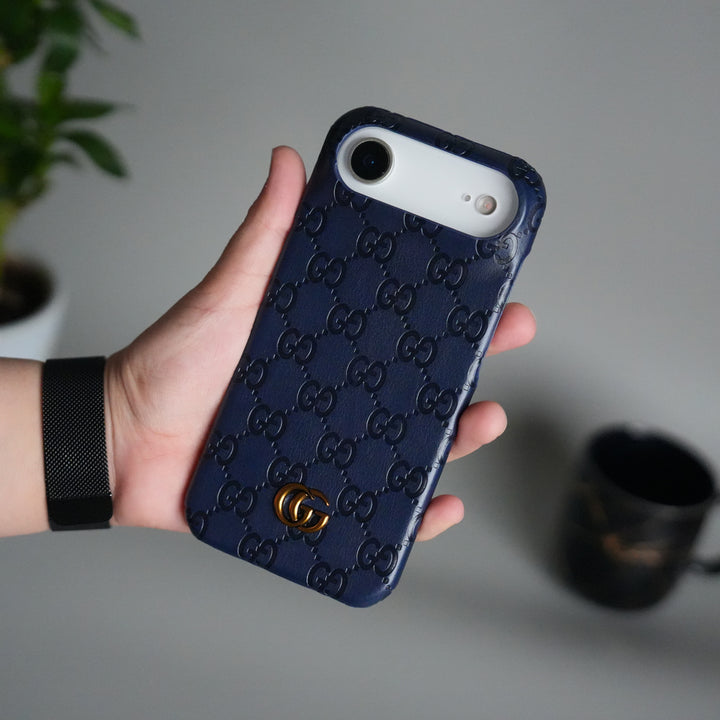 iPhone 17 Air Luxury GG Fashion Leather Brand Case Cover