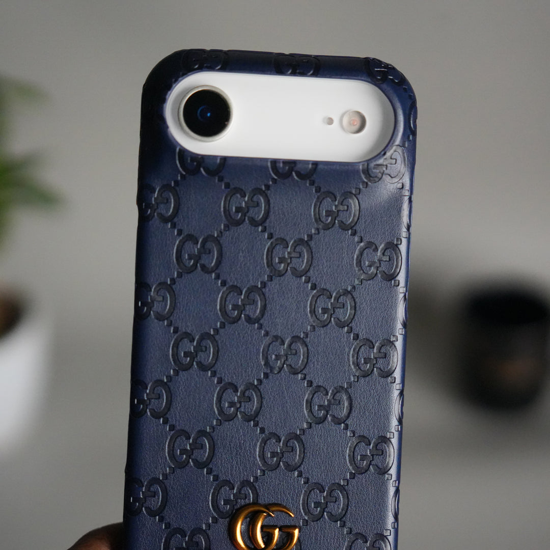 iPhone 17 Air Luxury GG Fashion Leather Brand Case Cover