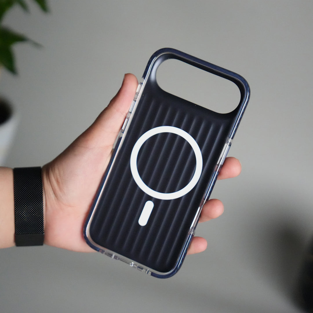 iPhone 17 Air MagSafe Suitcase Design Cover | Shockproof Ribbed Back Cover