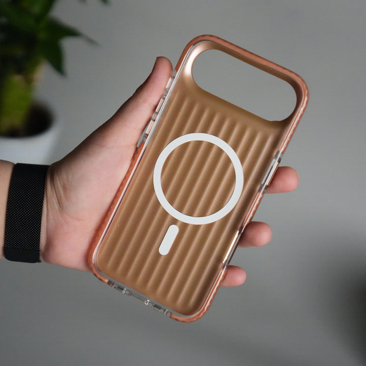 iPhone 17 Air MagSafe Suitcase Design Cover | Shockproof Ribbed Back Cover 