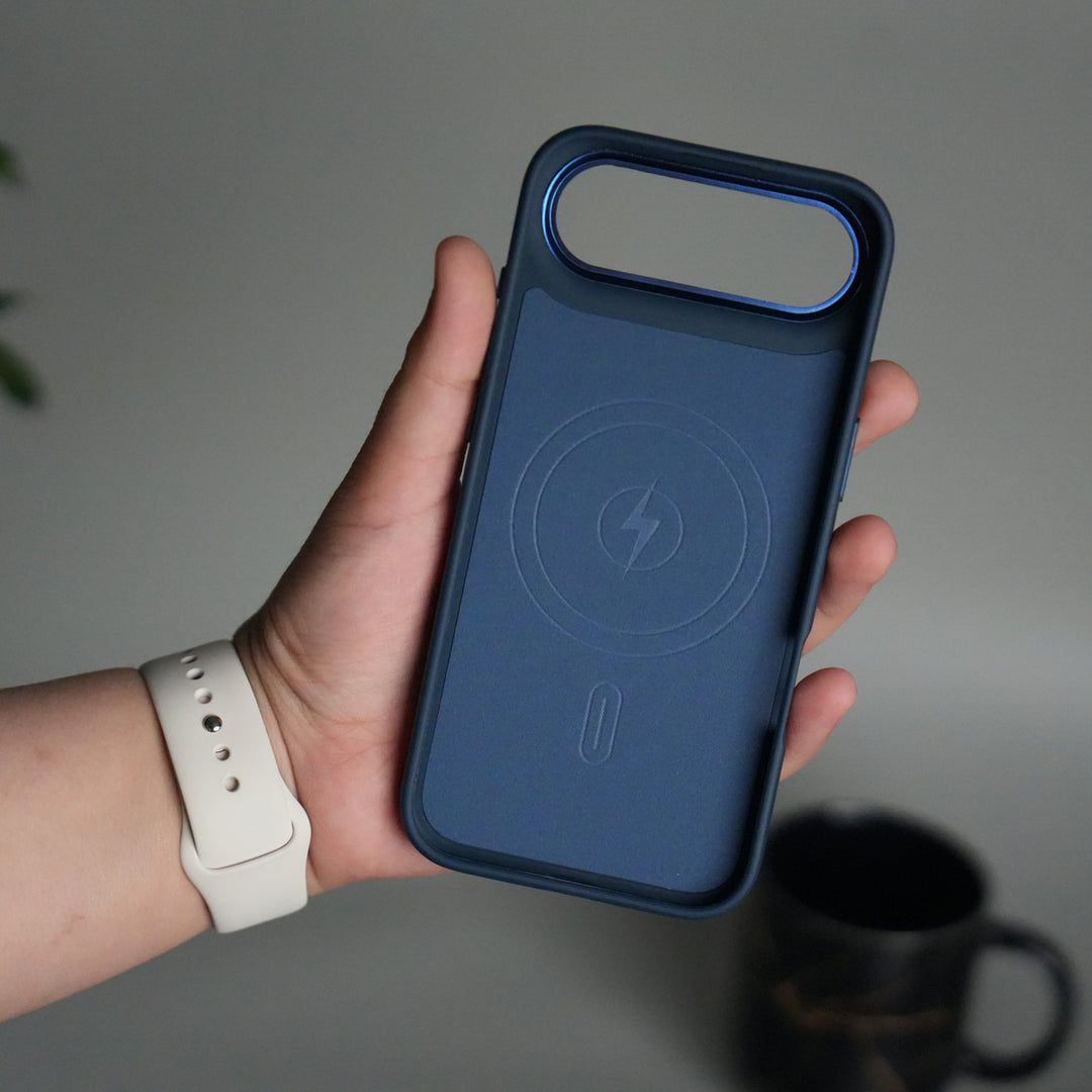 iPhone 17 Air Matte MagSafe Case | Electroplated Camera Frame | Shockproof Back Cover