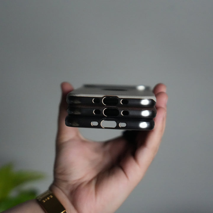 iPhone 17 Air PU Leather Logo Cut MagSafe Case | Metal Camera Frame with Premium Finish