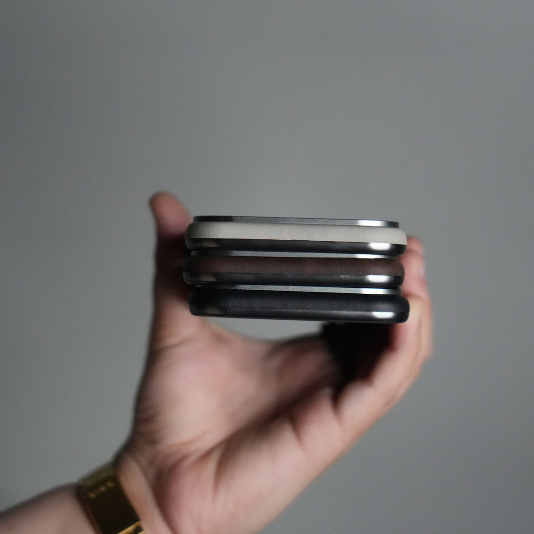 iPhone 17 Air PU Leather Logo Cut MagSafe Case | Metal Camera Frame with Premium Finish