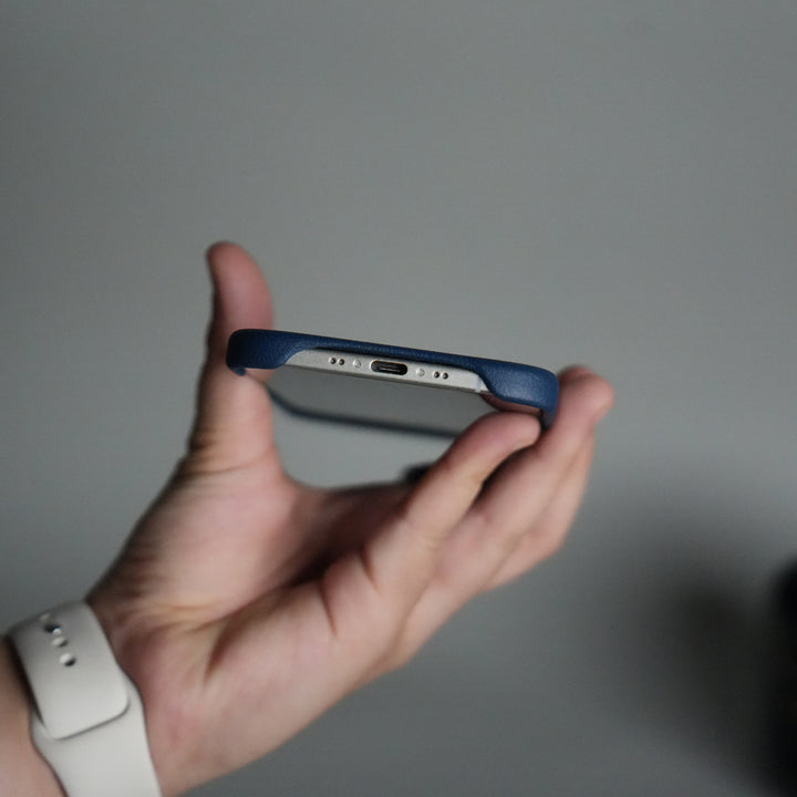 iPhone 17 Air Premium Leather-Texture Back Case with Metal Kickstand | Shockproof Cover