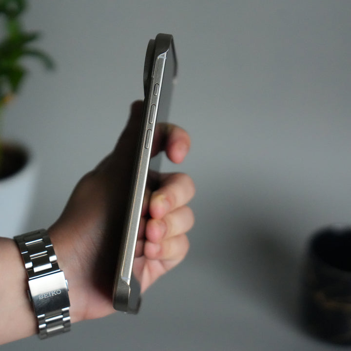 iPhone 17 Air Premium Metallic AeroFLex Aluminium Stitch Leather MagSafe Case