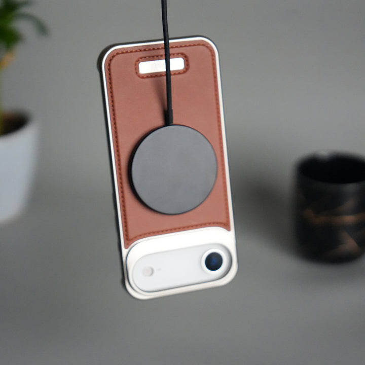 iPhone 17 Air Premium Metallic AeroFLex Aluminium Stitch Leather MagSafe Case