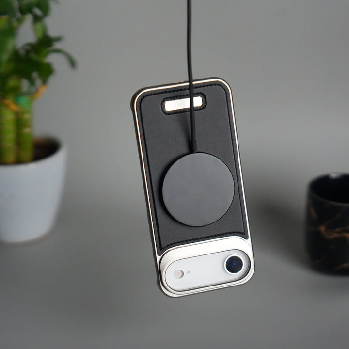 iPhone 17 Air Premium Metallic AeroFLex Aluminium Stitch Leather MagSafe Case