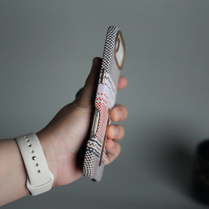 iPhone 17 Air Premium Pattern Back Case with Metal Kickstand | Slim Shockproof Protective Cover