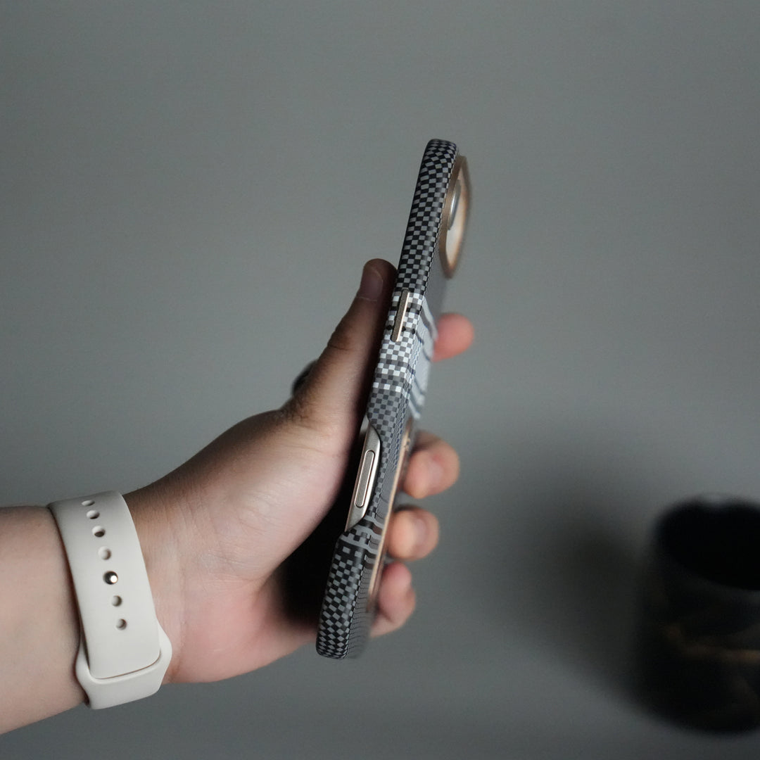 iPhone 17 Air Premium Pattern Back Case with Metal Kickstand | Slim Shockproof Protective Cover