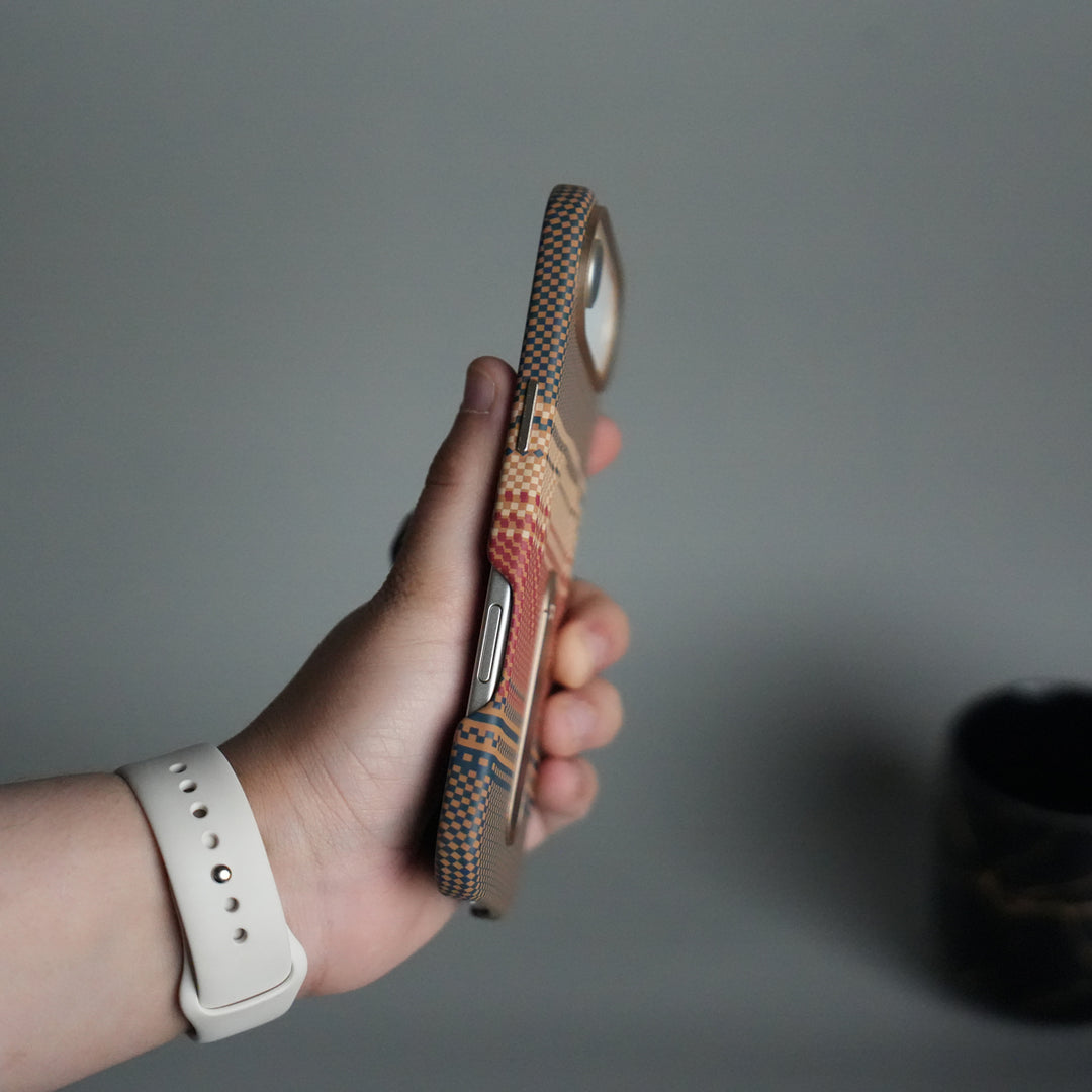 iPhone 17 Air Premium Pattern Back Case with Metal Kickstand | Slim Shockproof Protective Cover