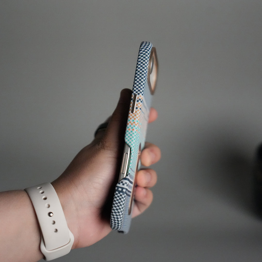 iPhone 17 Air Premium Pattern Back Case with Metal Kickstand | Slim Shockproof Protective Cover