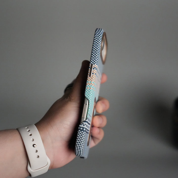 iPhone 17 Air Premium Pattern Back Case with Metal Kickstand | Slim Shockproof Protective Cover