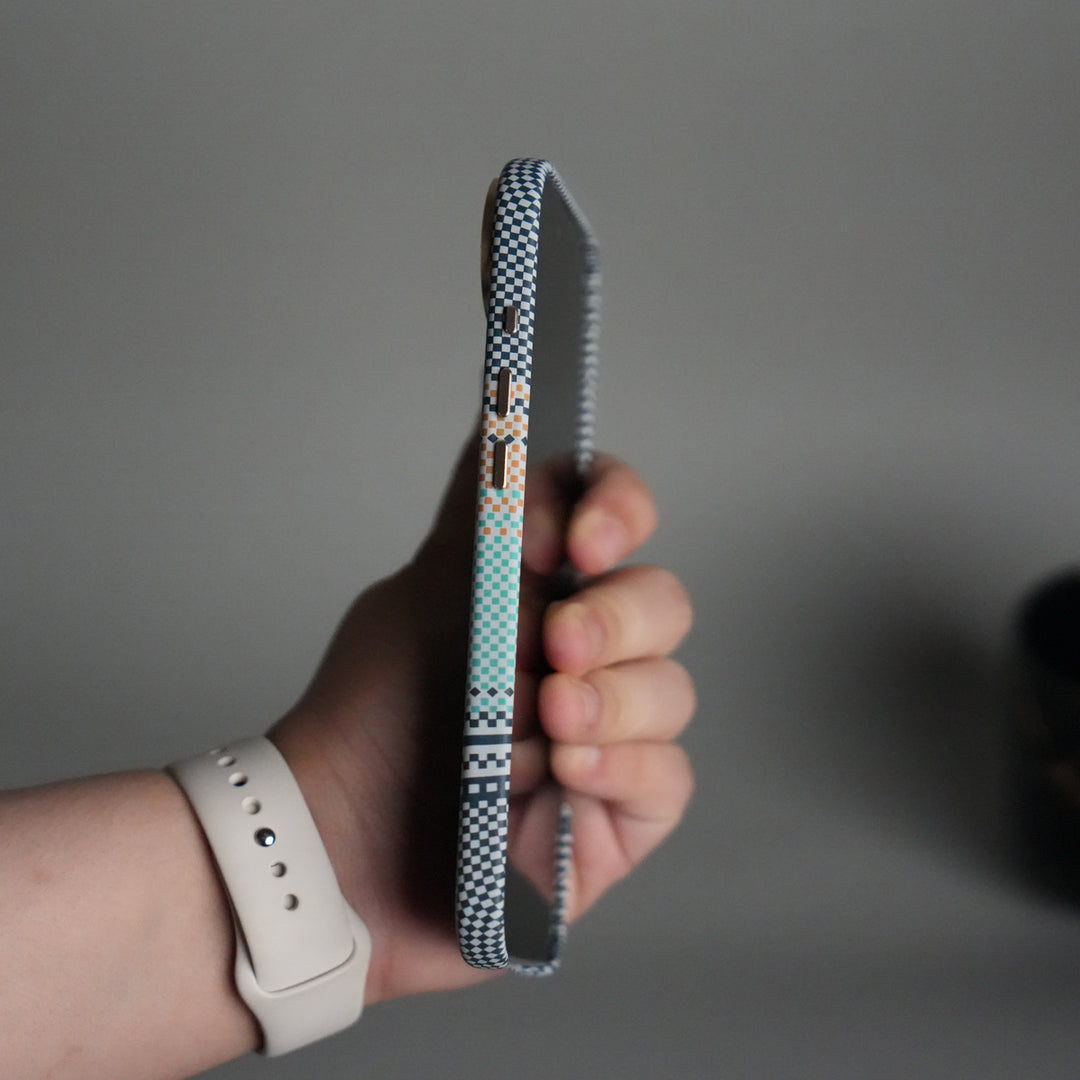 iPhone 17 Air Premium Pattern Back Case with Metal Kickstand | Slim Shockproof Protective Cover