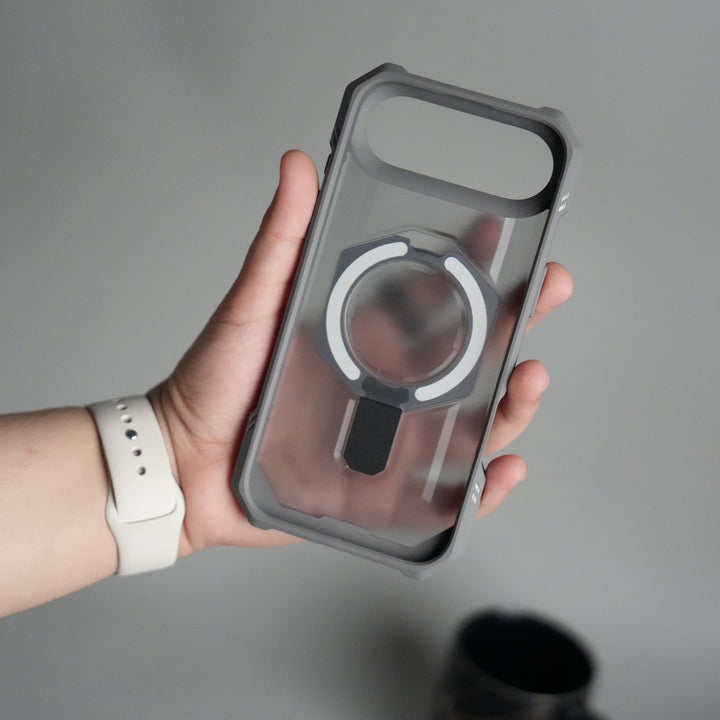 iPhone 17 Air – Rugged Armor MagSafe Case with Metal Kickstand