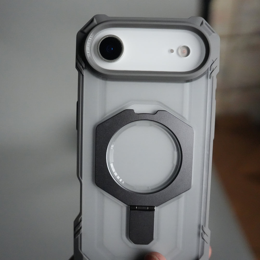 iPhone 17 Air – Rugged Armor MagSafe Case with Metal Kickstand