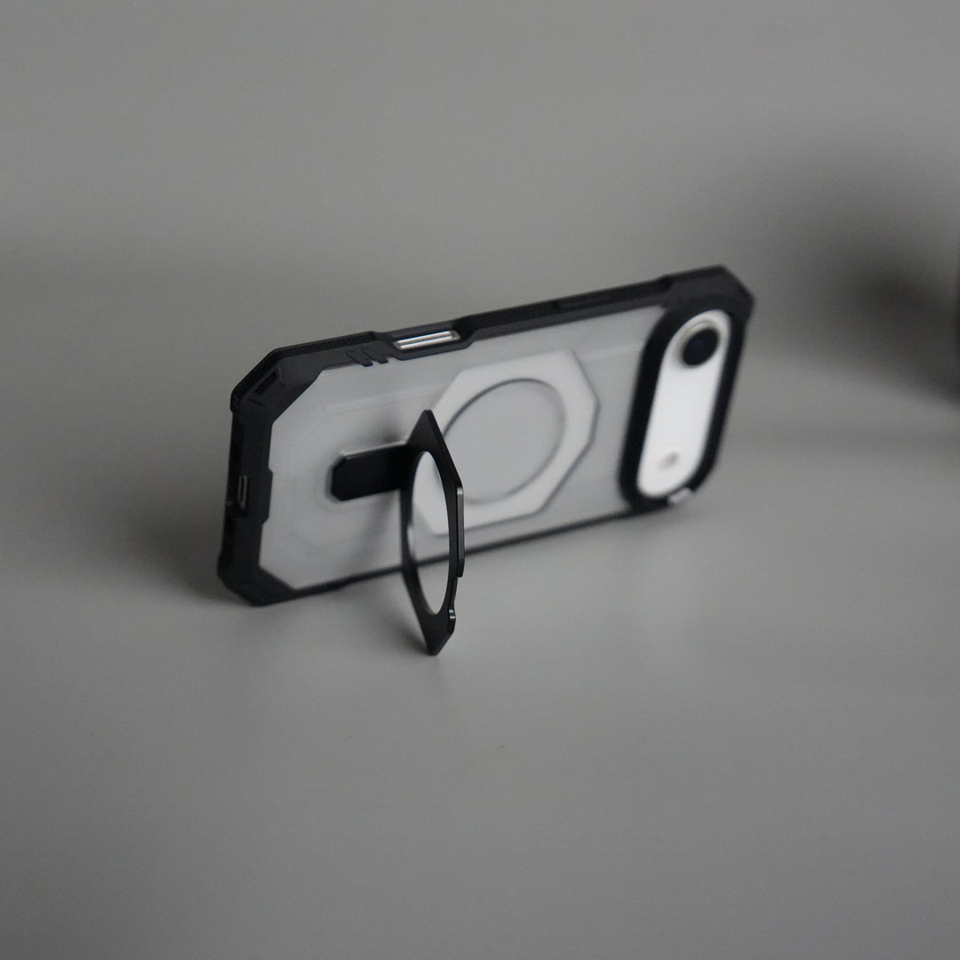 iPhone 17 Air – Rugged Armor MagSafe Case with Metal Kickstand
