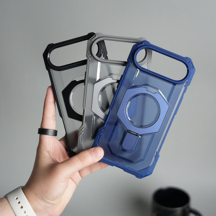 iPhone 17 Air – Rugged Armor MagSafe Case with Metal Kickstand