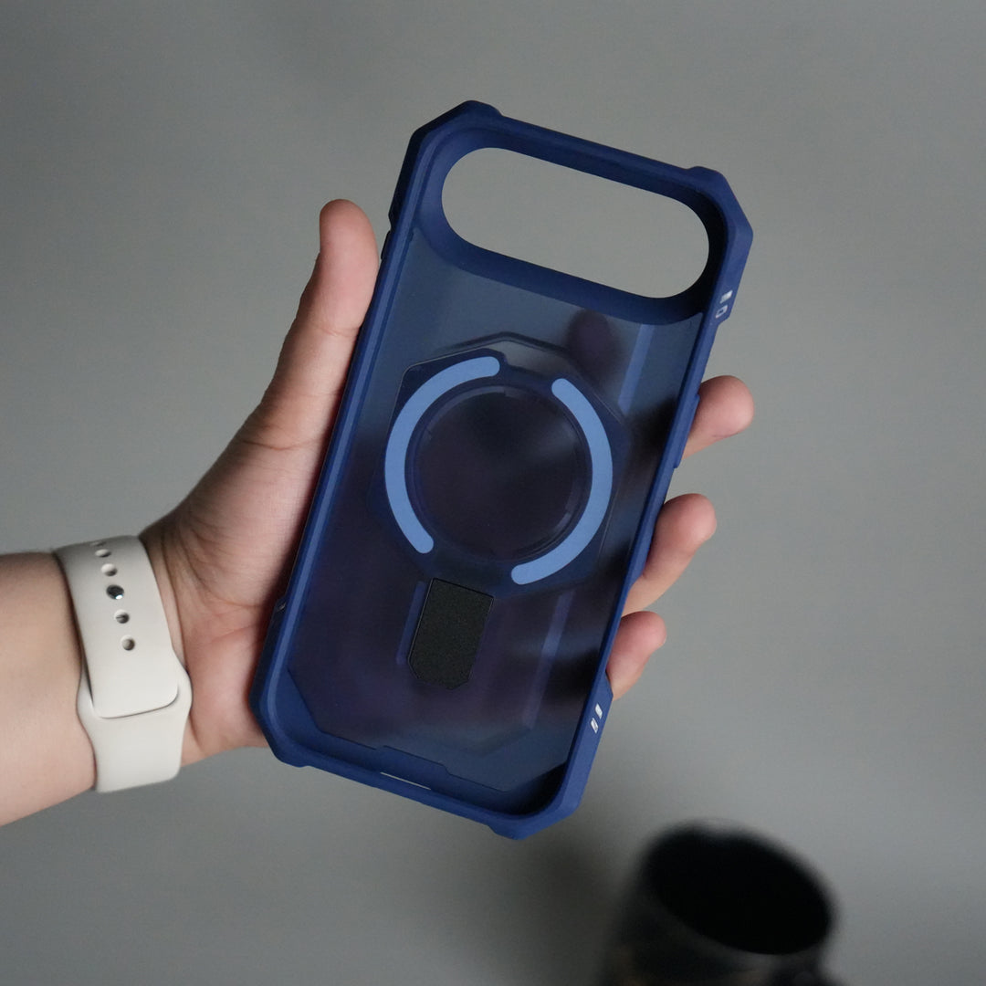 iPhone 17 Air – Rugged Armor MagSafe Case with Metal Kickstand