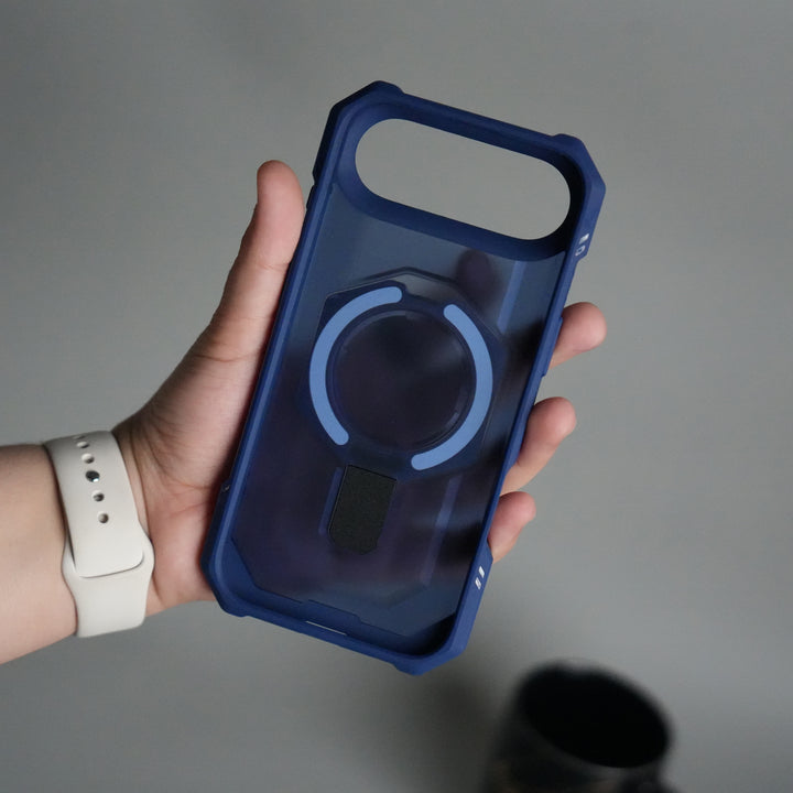 iPhone 17 Air – Rugged Armor MagSafe Case with Metal Kickstand