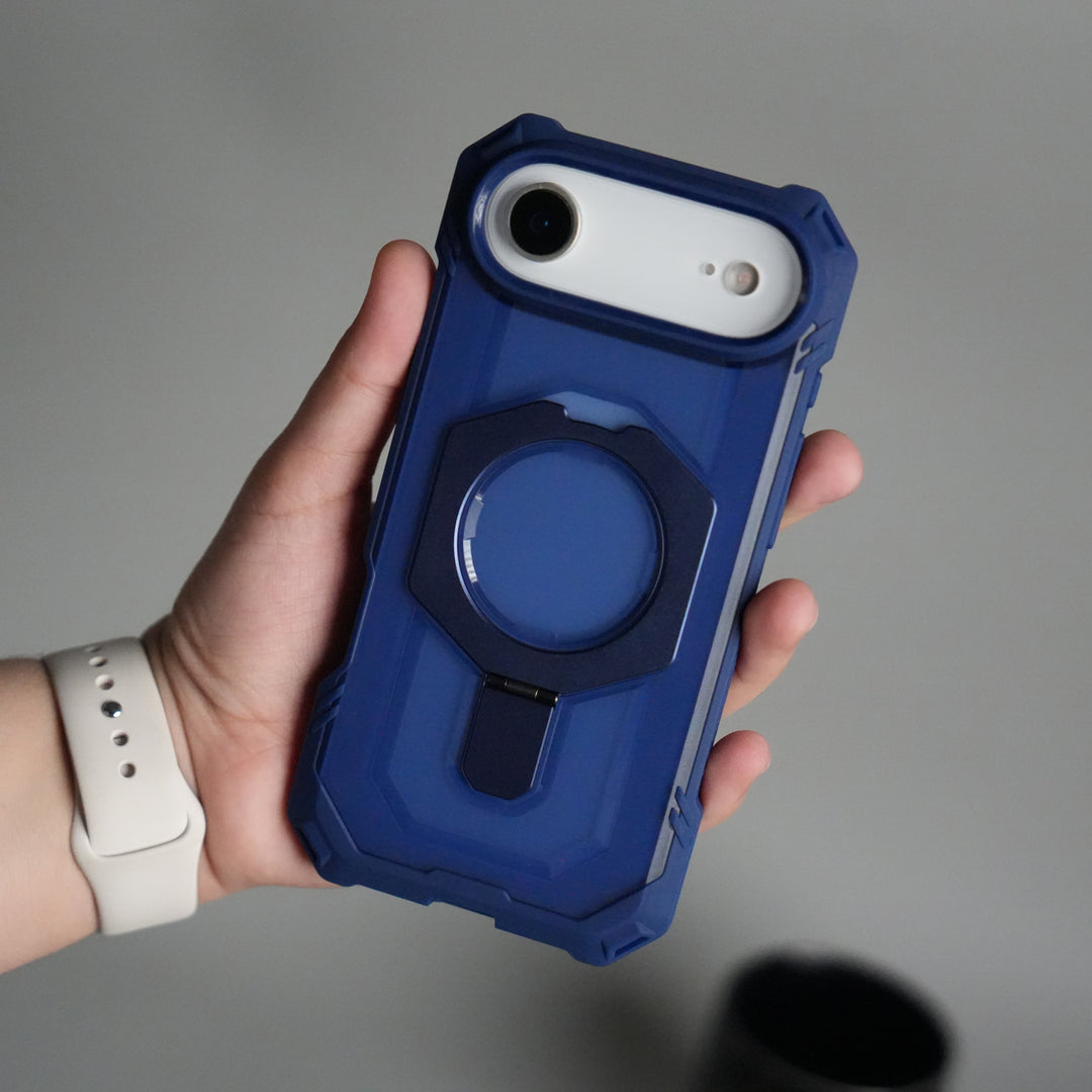 iPhone 17 Air – Rugged Armor MagSafe Case with Metal Kickstand