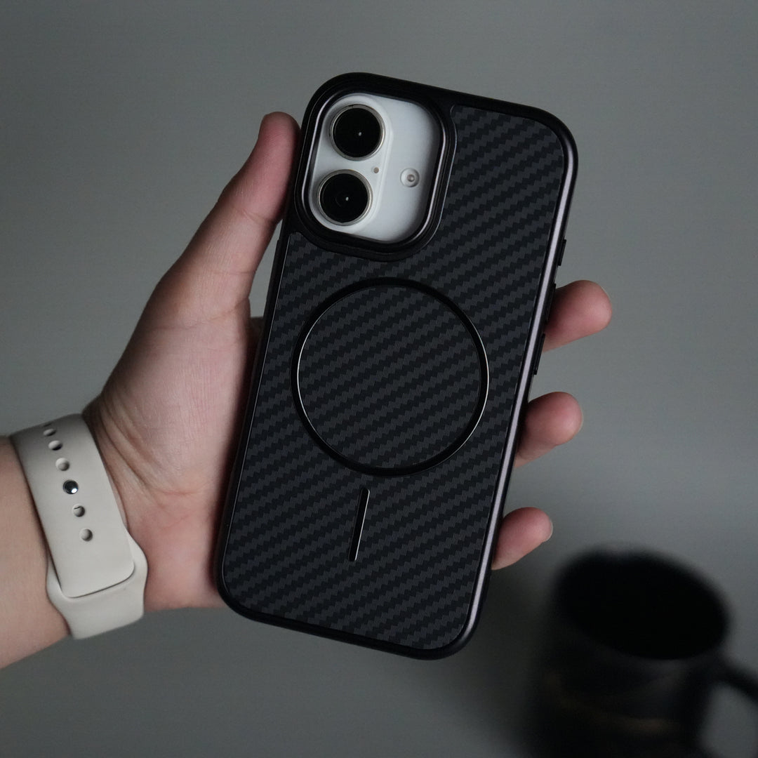 iPhone 17 Carbon Design Mag Ring Case Slim Protective Cover