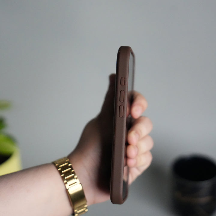 iPhone 17 Full PU Leather Inbuilt Metal Stand Case Cover