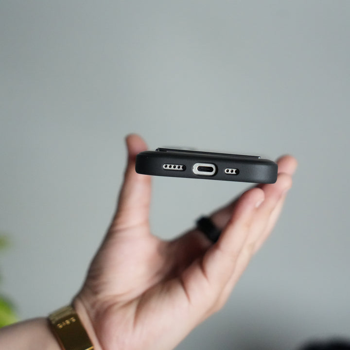 iPhone 17 Full PU Leather Inbuilt Metal Stand Case Cover