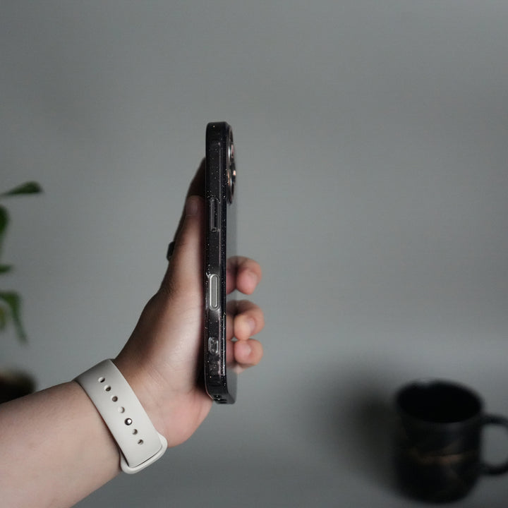 iPhone 17 Glitter Case | Transparent Cover with Sparkle Finish & Metallic Camera Bumper