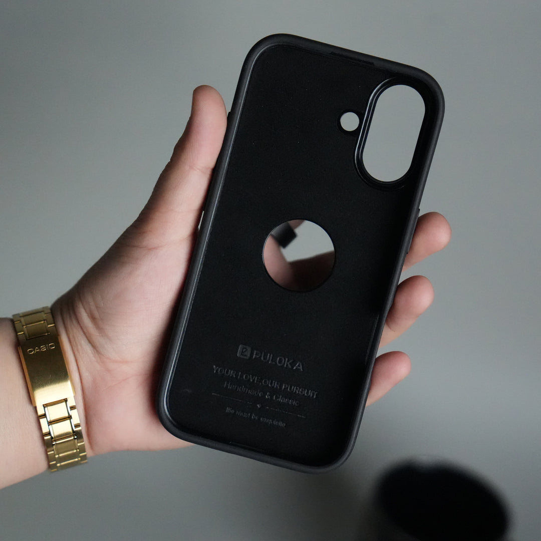 iPhone 17 Leather Case | Classic Middle Stitched PU Back Cover