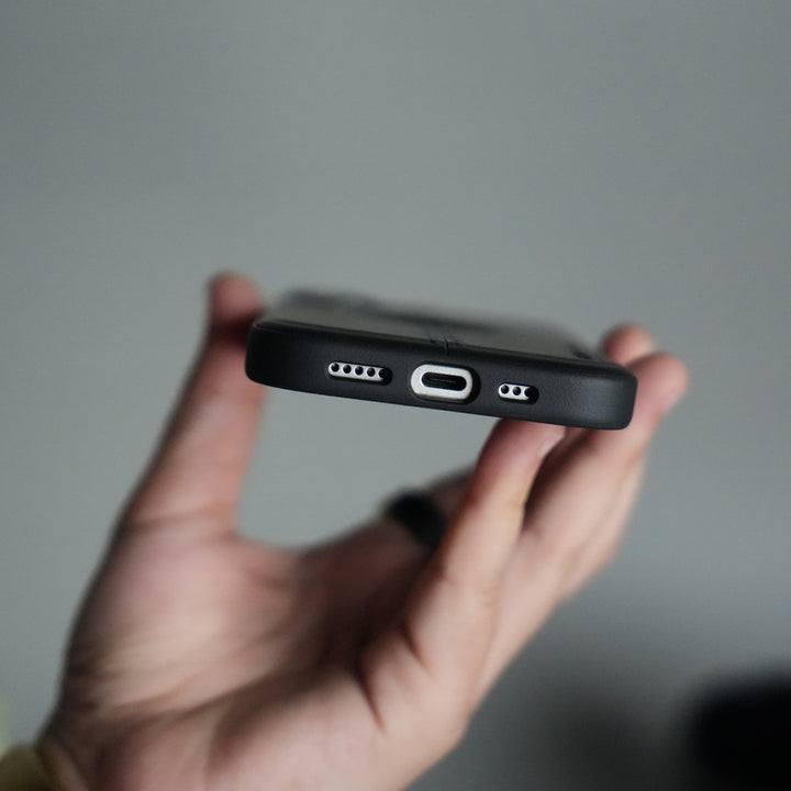 iPhone 17 Leather Case | Classic Middle Stitched PU Back Cover