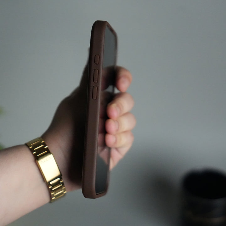 iPhone 17 Leather Case | Classic Middle Stitched PU Back Cover