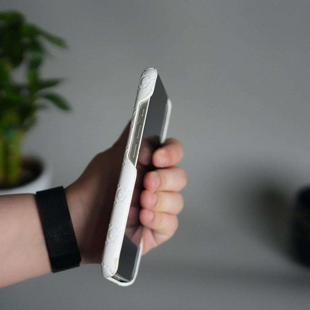 iPhone 17 Luxury GG Fashion Leather Brand Case Cover