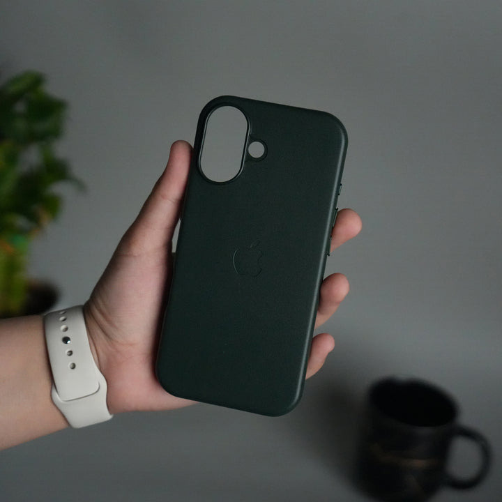 iPhone 17 MagSafe PU Leather Back Cover | Premium PU Leather | Slim & Elegant Hard Case