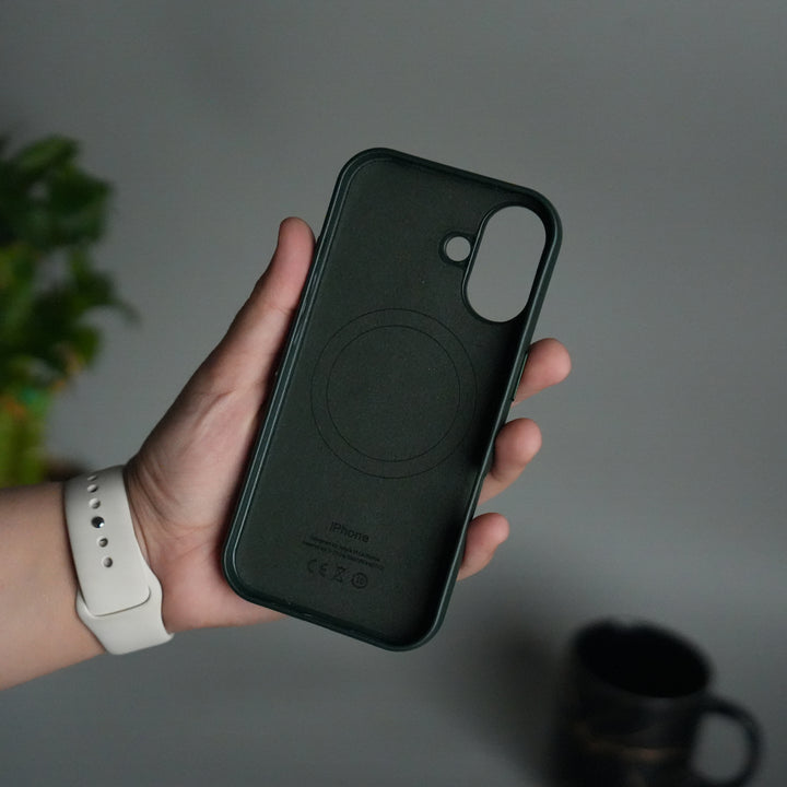 iPhone 17 MagSafe PU Leather Back Cover | Premium PU Leather | Slim & Elegant Hard Case