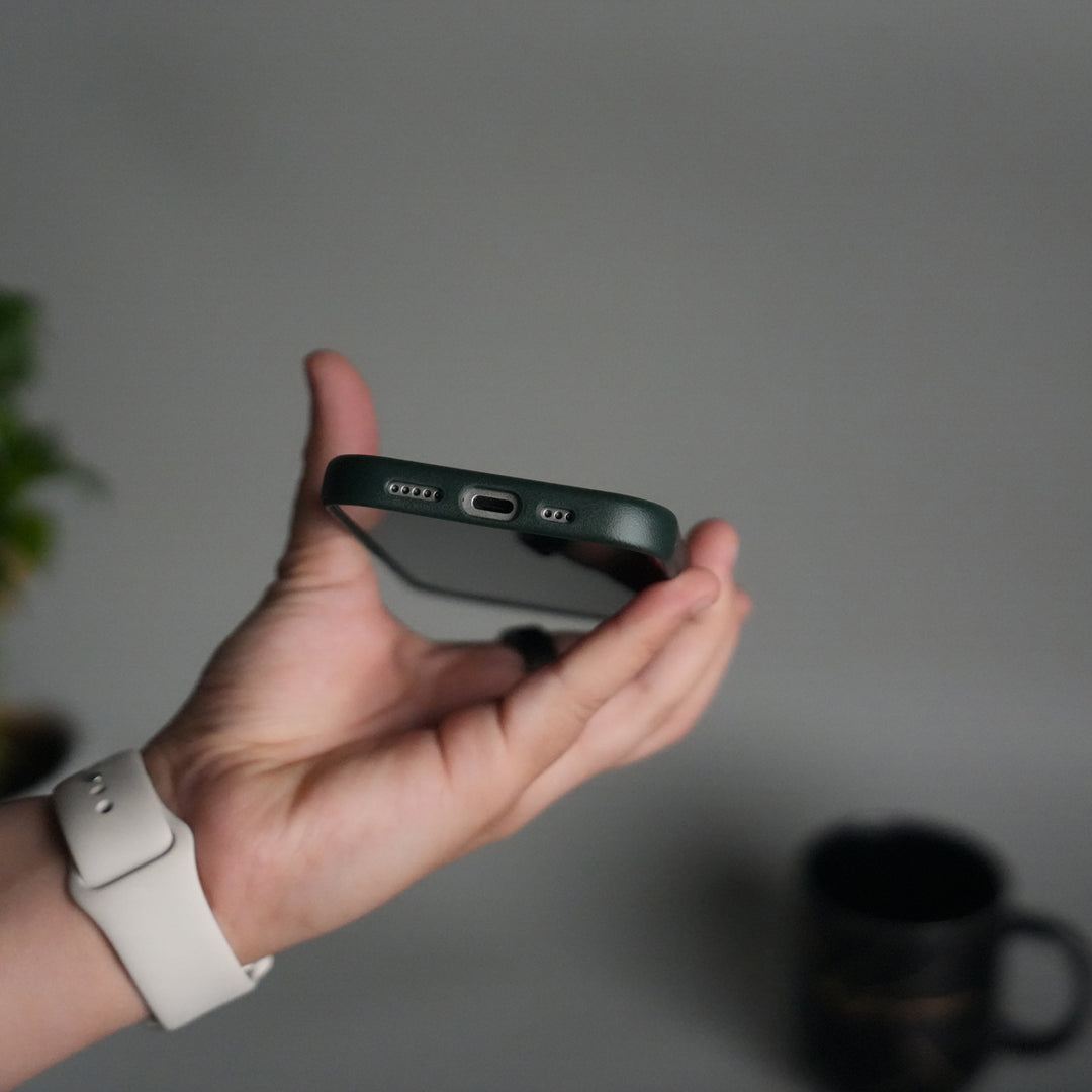 iPhone 17 MagSafe PU Leather Back Cover | Premium PU Leather | Slim & Elegant Hard Case