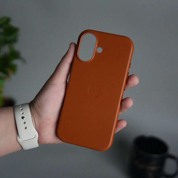 iPhone 17 MagSafe PU Leather Back Cover | Premium PU Leather | Slim & Elegant Hard Case