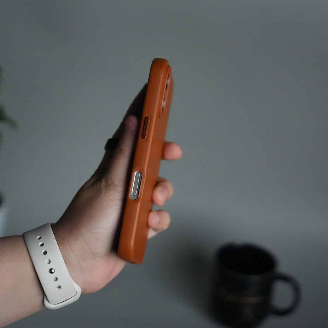 iPhone 17 MagSafe PU Leather Back Cover | Premium PU Leather | Slim & Elegant Hard Case