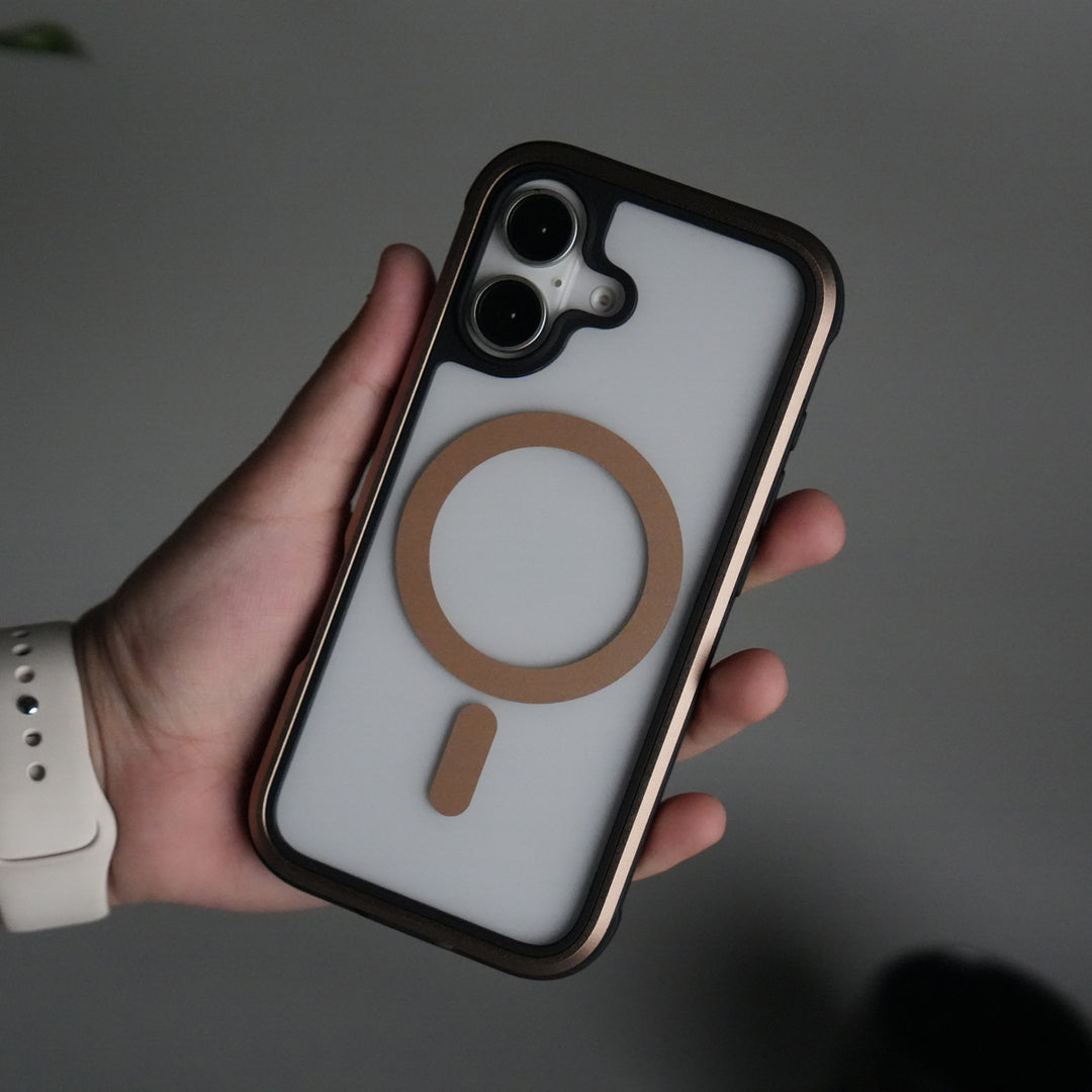 iPhone 17 Military Grade Durable Aluminum Frame MagSafe Case | Anti-Yellowing Technology Case