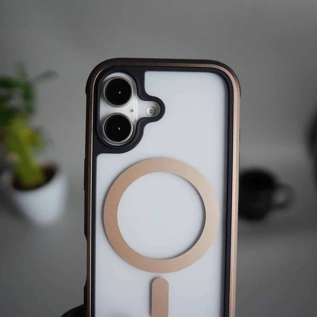 iPhone 17 Military Grade Durable Aluminum Frame MagSafe Case | Anti-Yellowing Technology Case