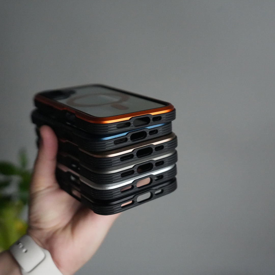 iPhone 17 Military Grade Durable Aluminum Frame MagSafe Case | Anti-Yellowing Technology Case