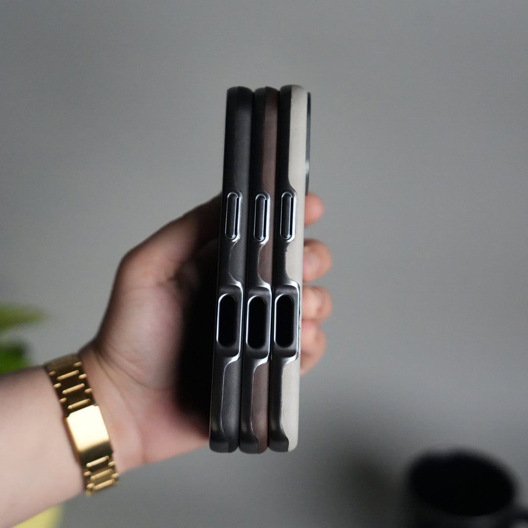 iPhone 17 PU Leather Logo Cut MagSafe Case | Metal Camera Frame with Premium Finish