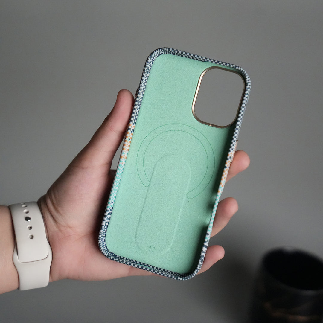 iPhone 17 Premium Pattern Back Case with Metal Kickstand | Slim Shockproof Protective Cover