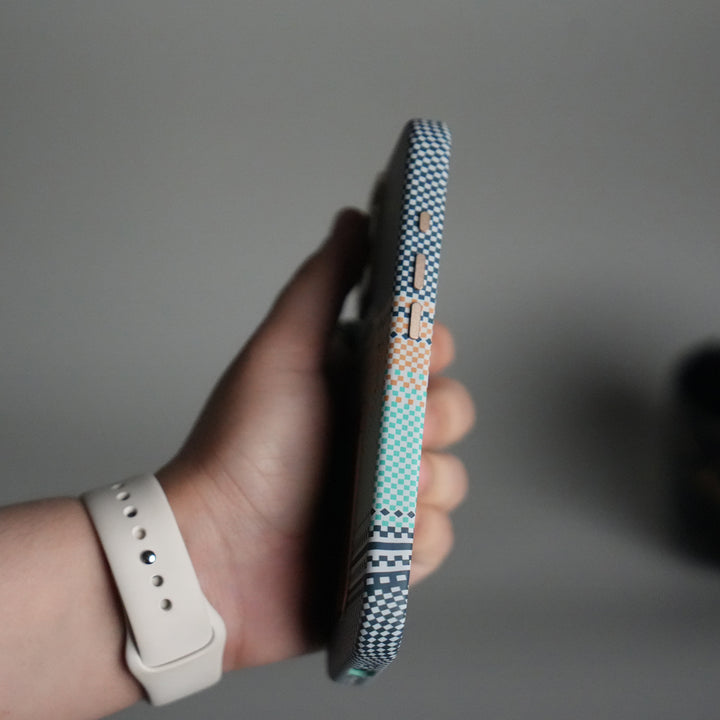 iPhone 17 Premium Pattern Back Case with Metal Kickstand | Slim Shockproof Protective Cover