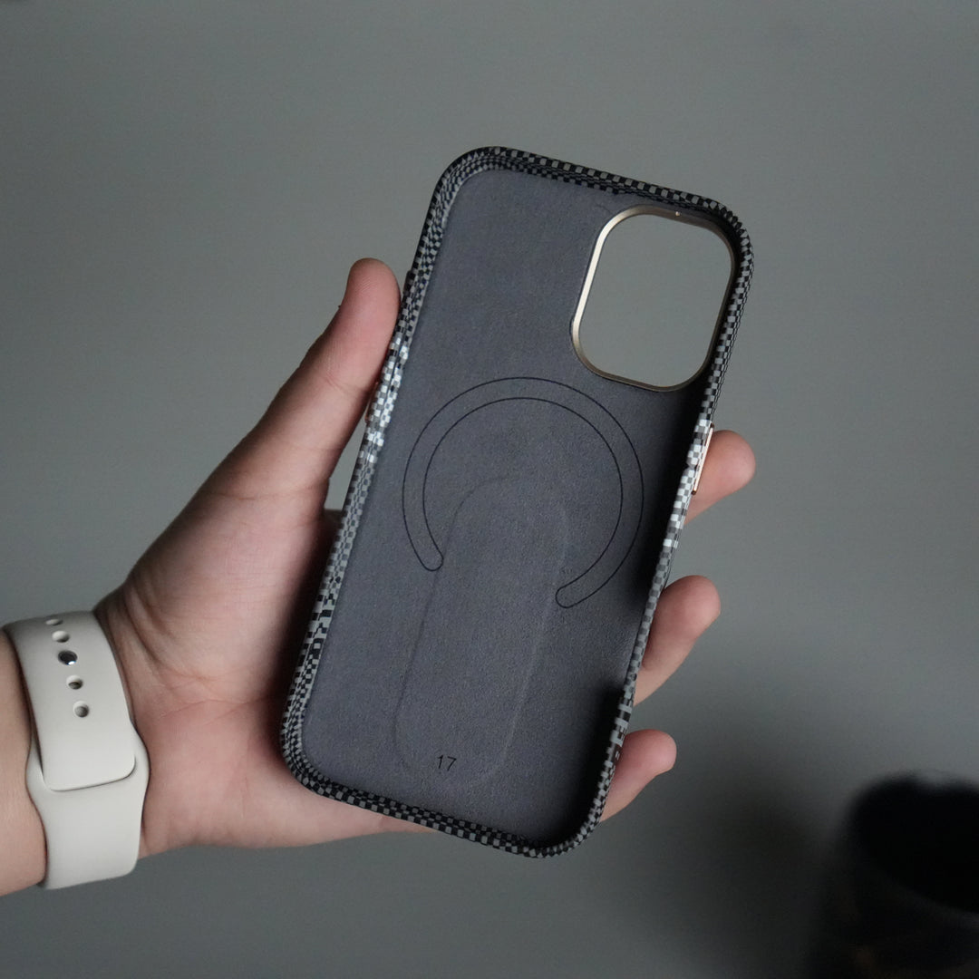 iPhone 17 Premium Pattern Back Case with Metal Kickstand | Slim Shockproof Protective Cover