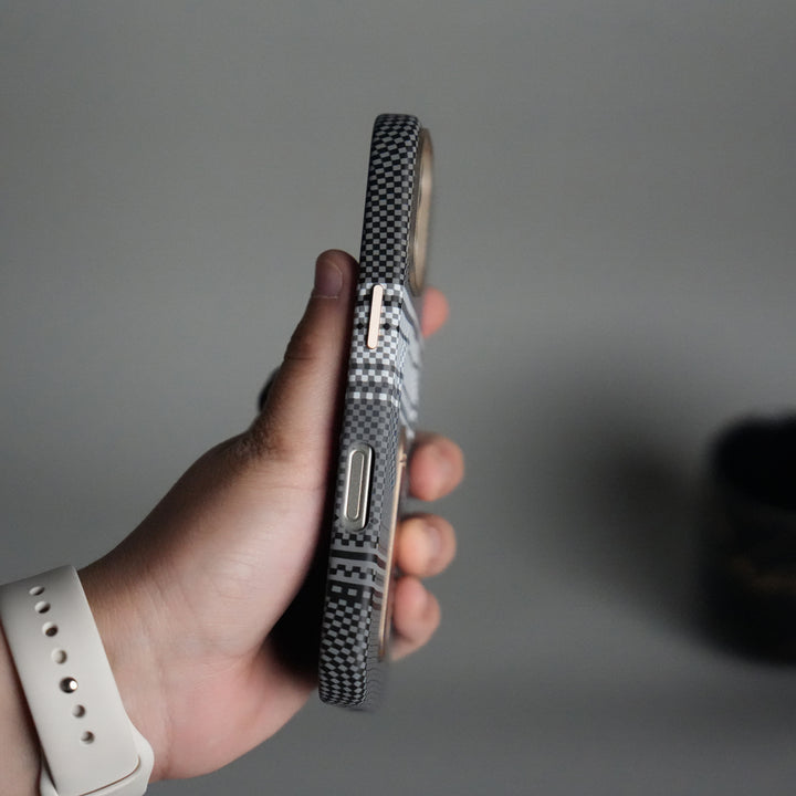 iPhone 17 Premium Pattern Back Case with Metal Kickstand | Slim Shockproof Protective Cover