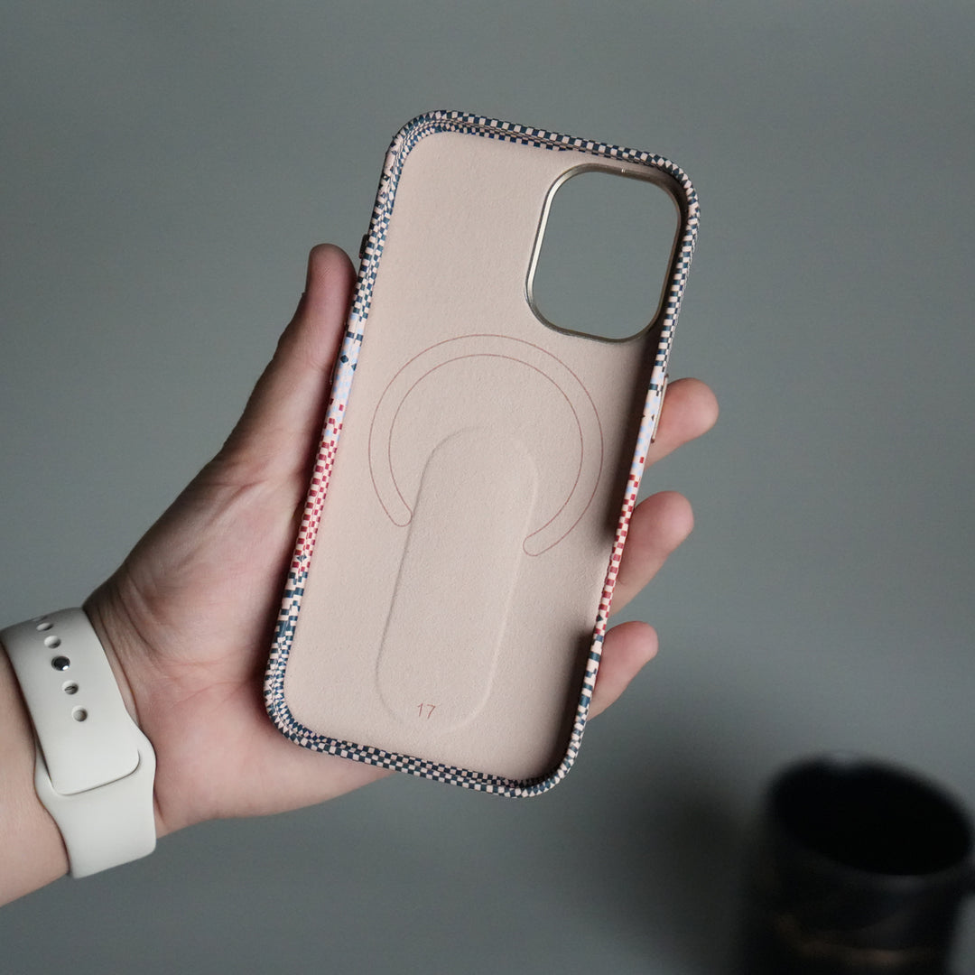 iPhone 17 Premium Pattern Back Case with Metal Kickstand | Slim Shockproof Protective Cover